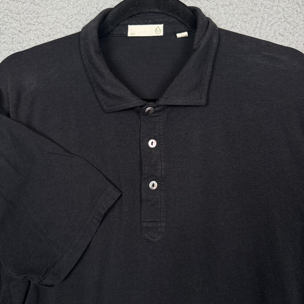 Tasc Polo Shirt Mens L Black Performance Golf Viscose Blend Outdoor Comfort Prep